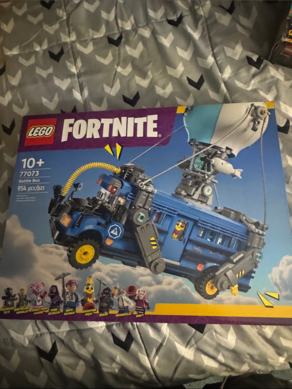 LEGO Fortnite Battle Bus in Blue and Yellow